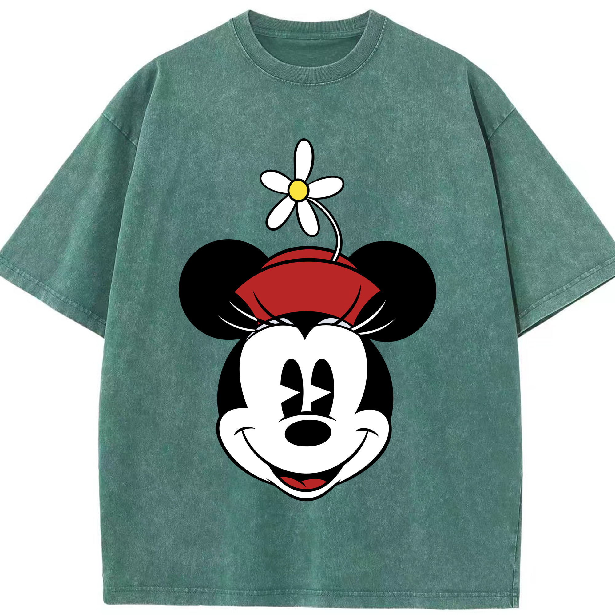 （画像用） ミッキーマウス Mickey Mouse 綿100% ヴィンテージ風 半袖Tシャツ（フロントプリント）